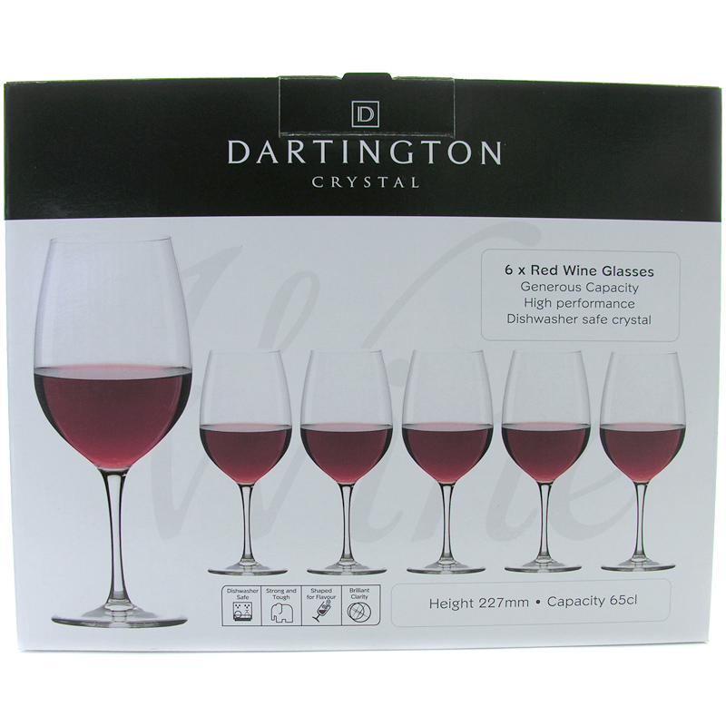 Dartington Crystal Red Wine Glasses (6 Pack) eBay