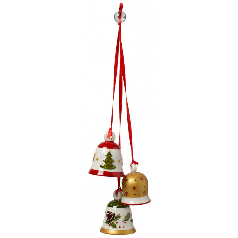 Villeroy & Boch My Christmas Tree Trio Christmas Bell Ornaments NEW | eBay